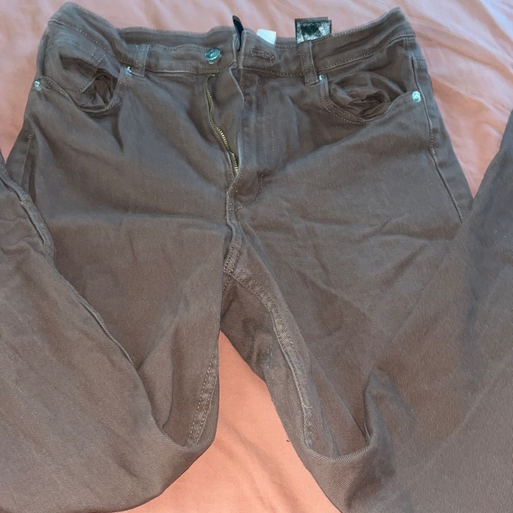 brown jeans